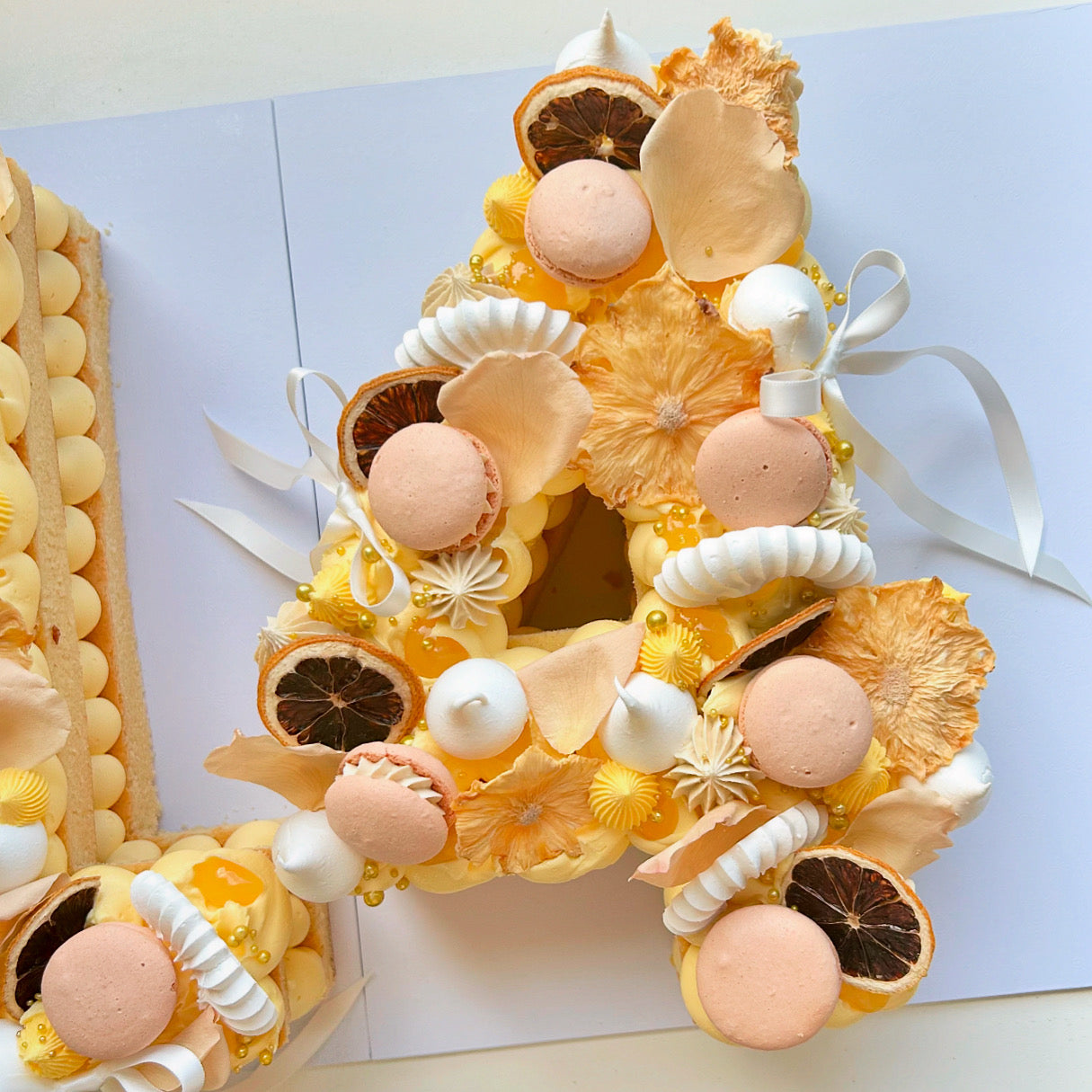 Fruits + Florals Number / Letter Cake