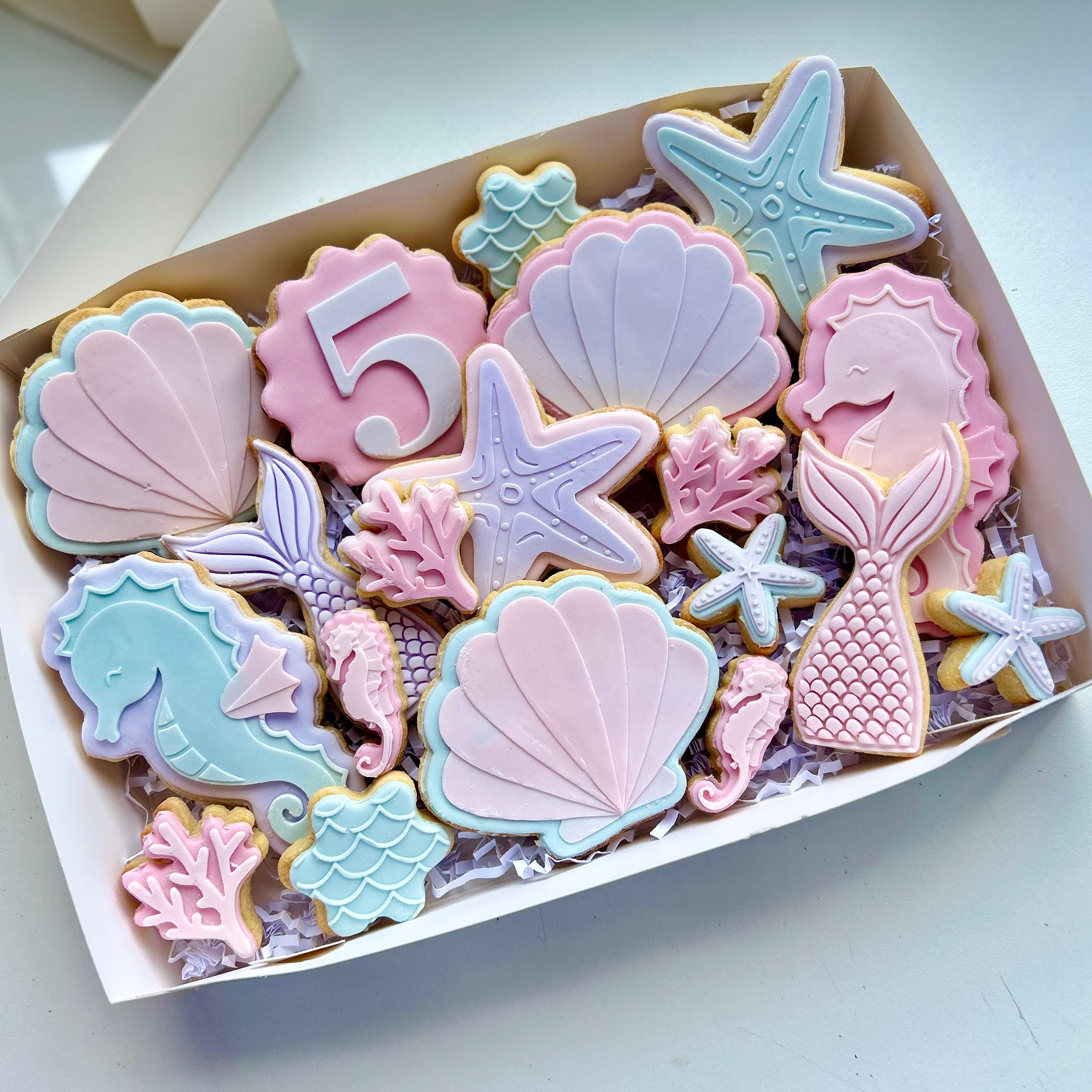 Mermaid, cookie, dessert, birthday, gift,