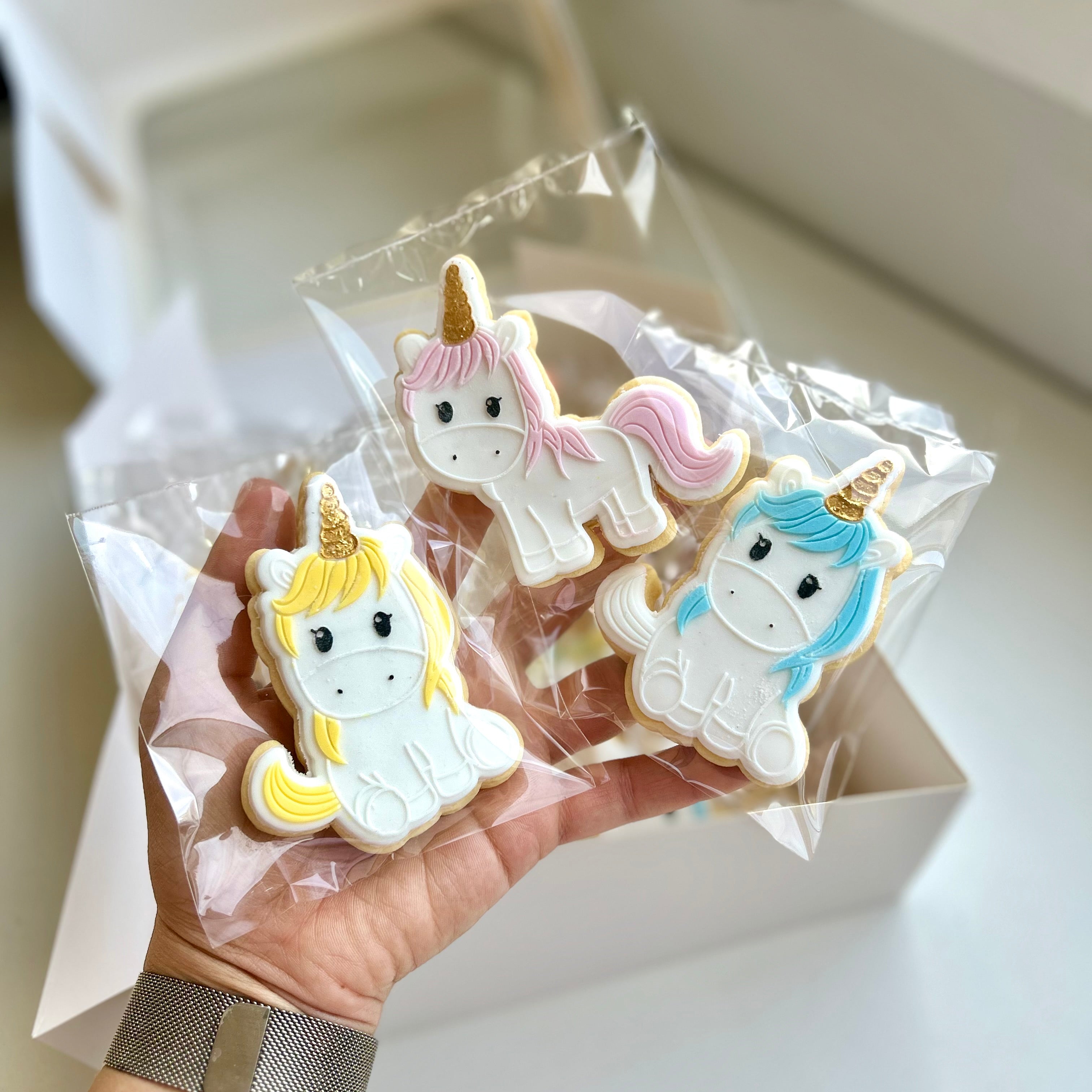 Unicorn glitter cookies