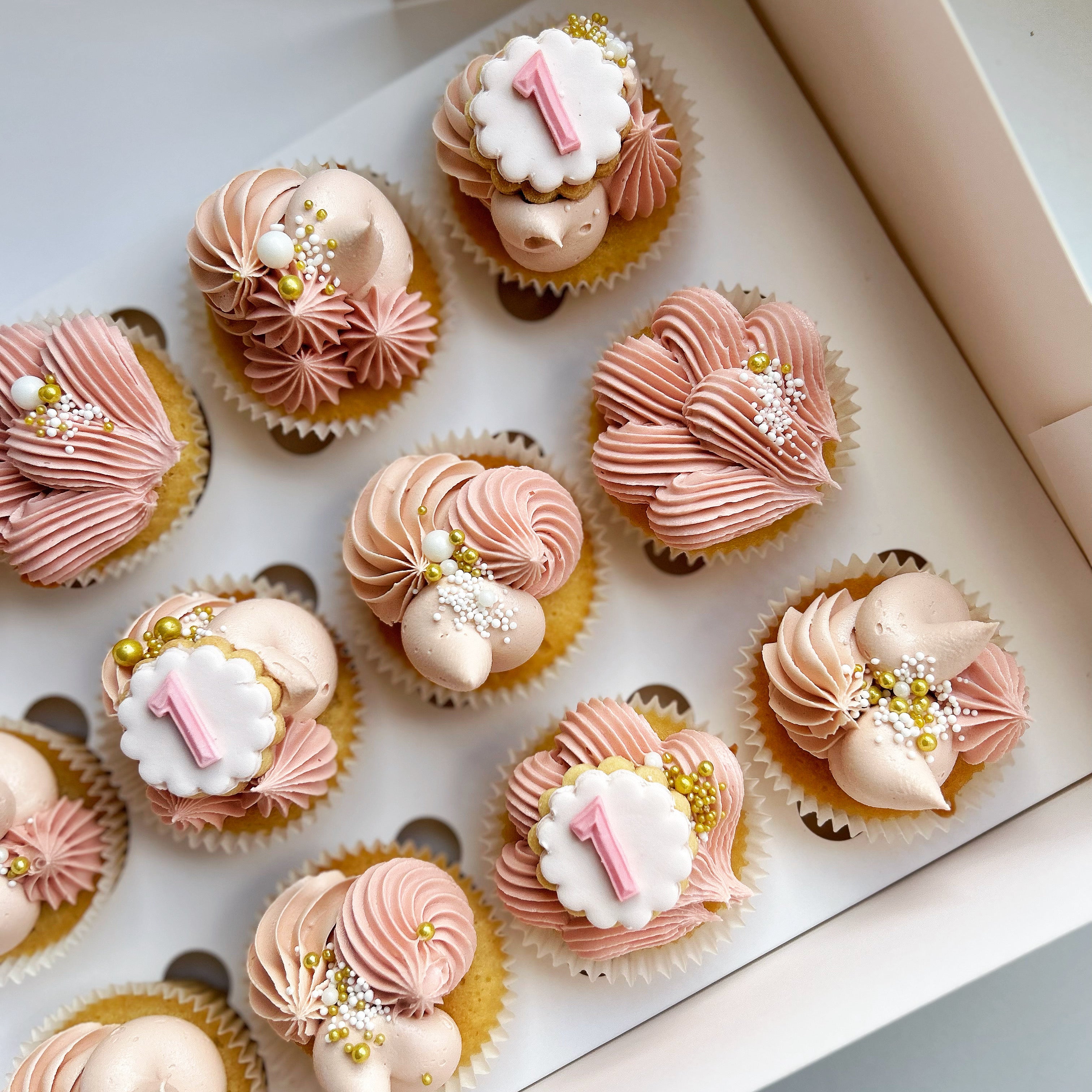 Luxe Number Cupcakes