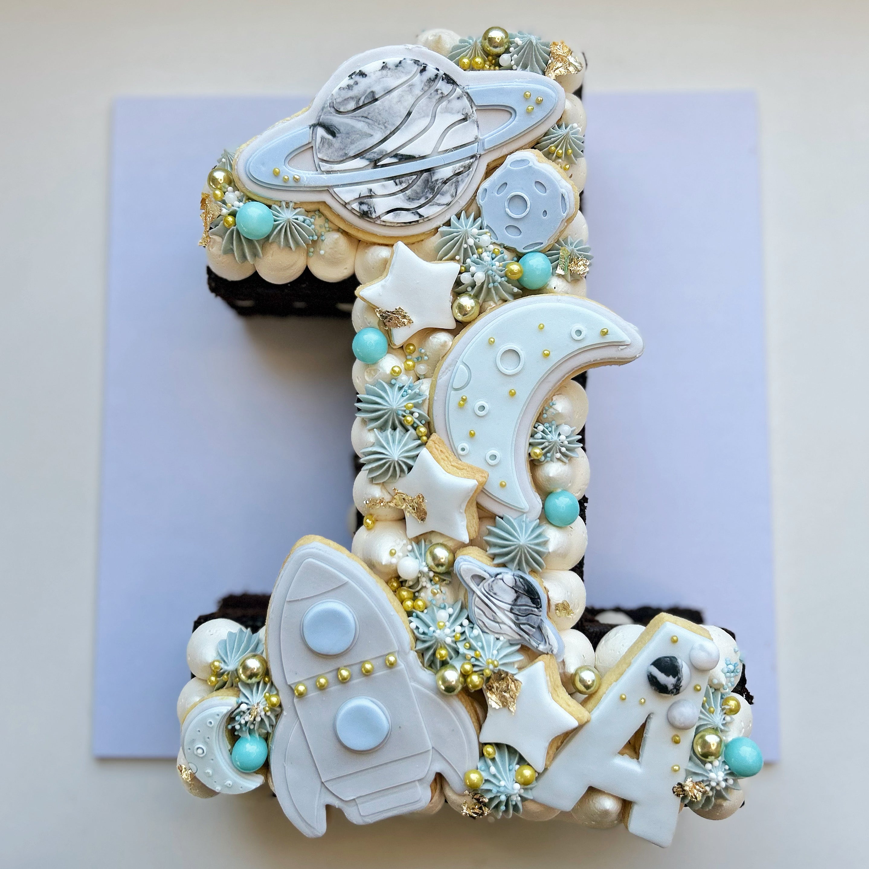 To The Moon Number / Letter Cake