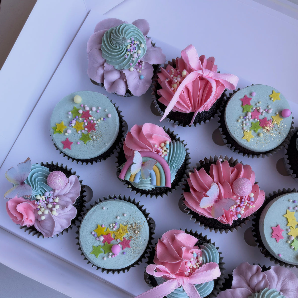 Girly Pop Party Cupcakes