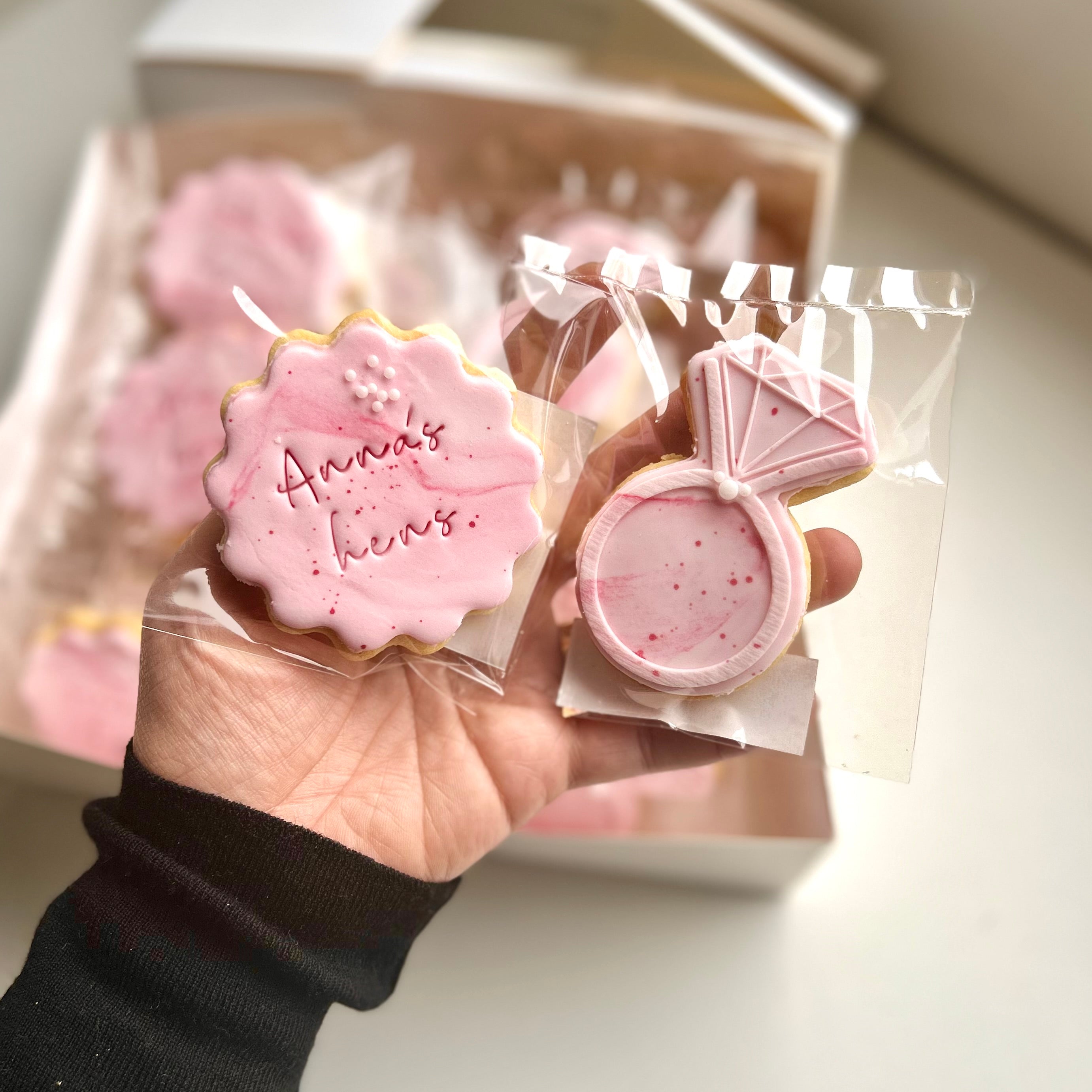 Marble hens party favour gift thank you duo set bride to be 