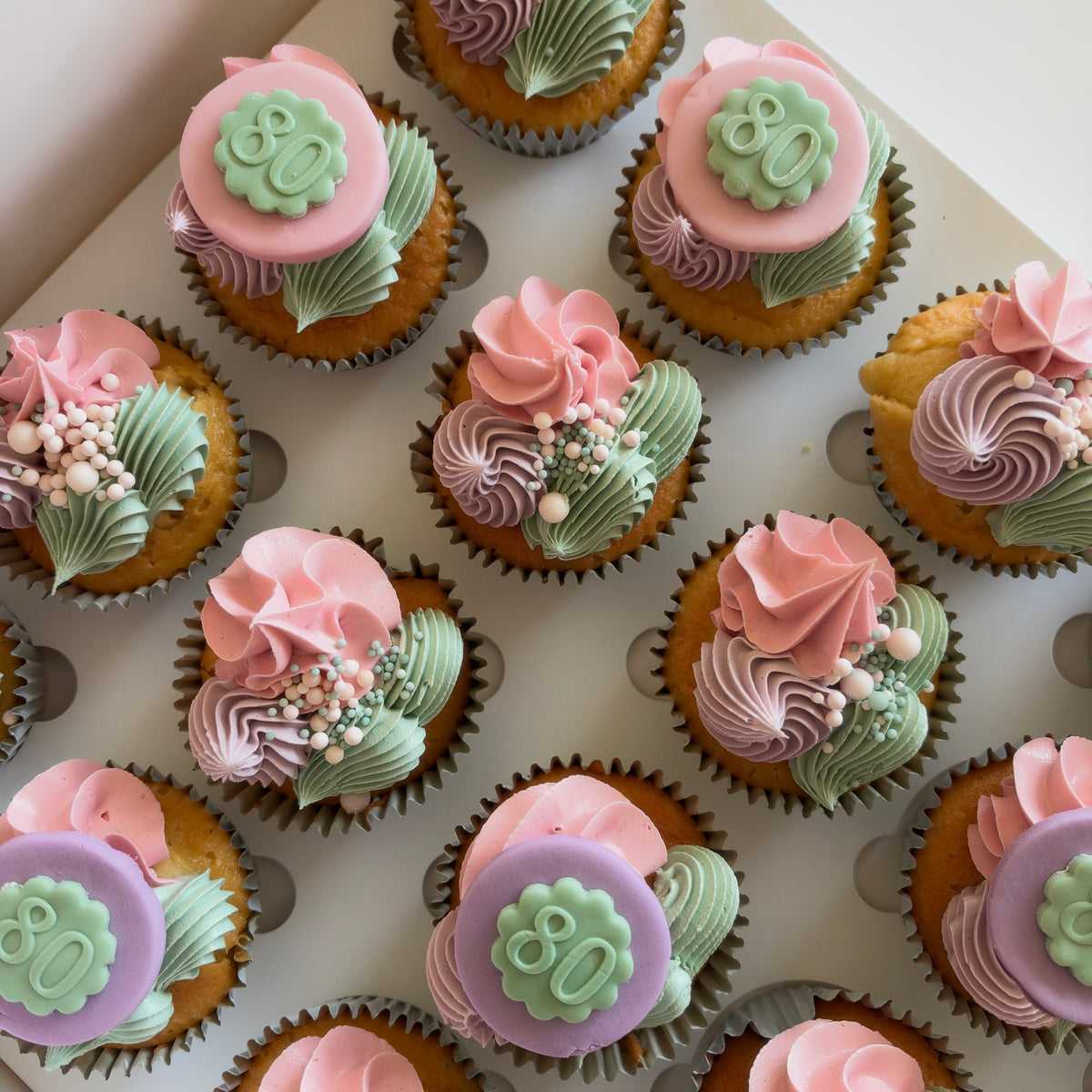 Luxe Number Cupcakes